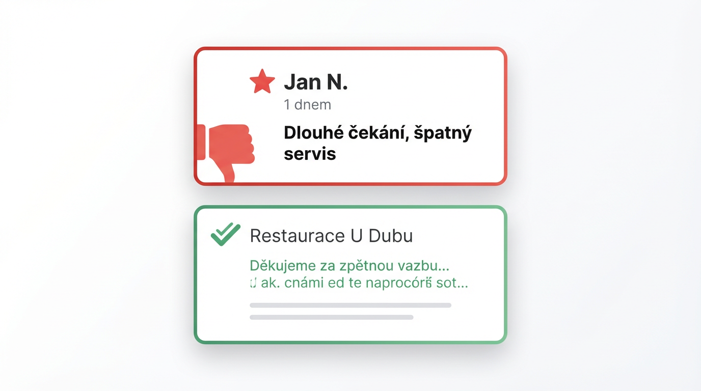 Příklad profesionální odpovědi na negativní recenzi